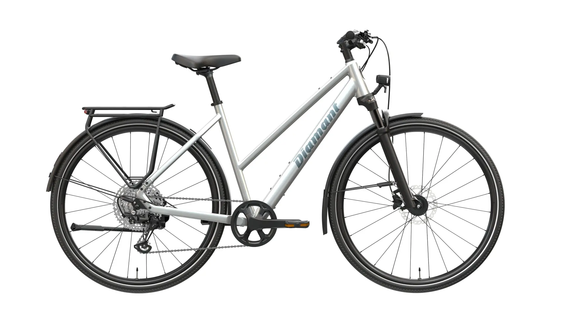 Diamant Mahon Trip Plus MS Cityrad Trapez 28" halbmond metallic